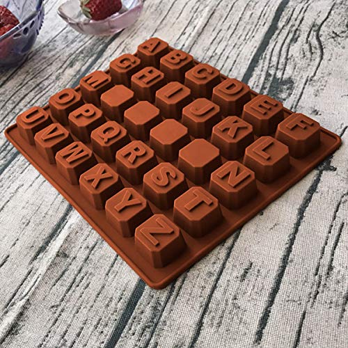 JJOnlineStore - Moldes de letras de la A a la Z para decoración de pasteles, molde de fondant, moldes de alfabeto de chocolate