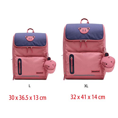 JKLJKL El estrés Bag Boy Child School Estudiante de Escuela Primaria Chica con Estilo Super Light mitigador de Deportes de Grado al Aire Libre de Alta Capacidad,Azul,L
