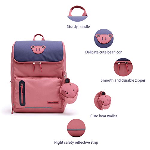 JKLJKL El estrés Bag Boy Child School Estudiante de Escuela Primaria Chica con Estilo Super Light mitigador de Deportes de Grado al Aire Libre de Alta Capacidad,Azul,L