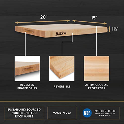 John Boos 18-by-12-inch Reversible madera de arce tabla de cortar