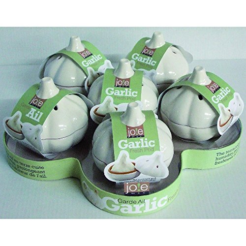 Joie Cápsula de terracota para almacenar y conservar el ajo, Color blanco