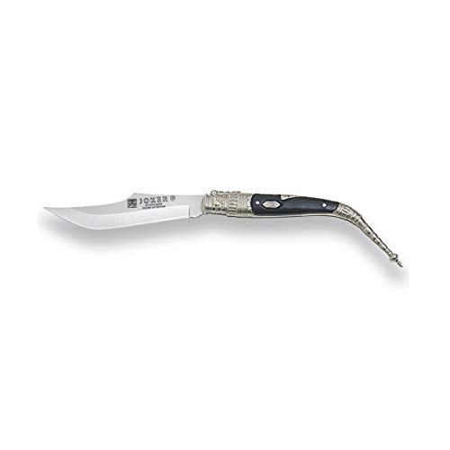 Joker Navaja clásica N105A con puño zamak Decorado y Hoja de 10,2 cm, Herramienta de Pesca, Caza, Camping y Senderismo