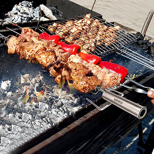 Jonhen Asador Giratorio Barbacoas de Carbón,Espetón Pincho Asador con Motor,Sin Cable