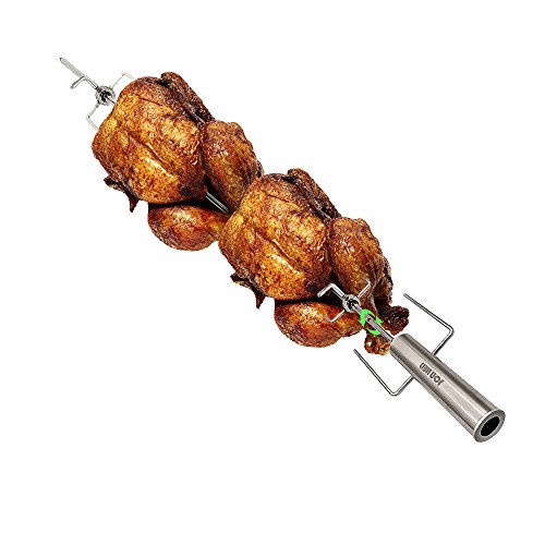 Jonhen Asador Giratorio Barbacoas de Carbón,Espetón Pincho Asador con Motor,Sin Cable