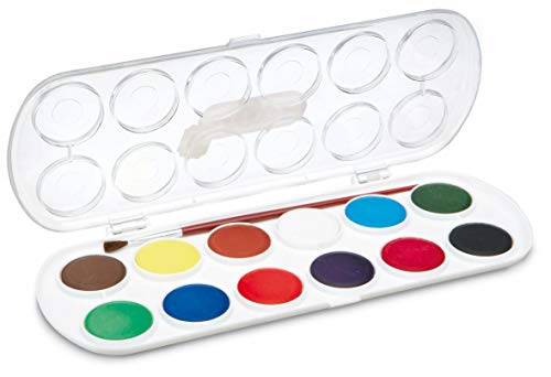 Jovi - Acuarelas, estuche con 12 pastillas de 30 mm, colores surtidos (830/12)