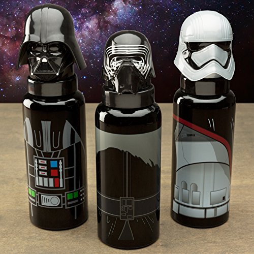 Joy Toy 80303 635 ml Darth Vader Aluminio Bebidas Botella con 3D con Tapa de Rosca