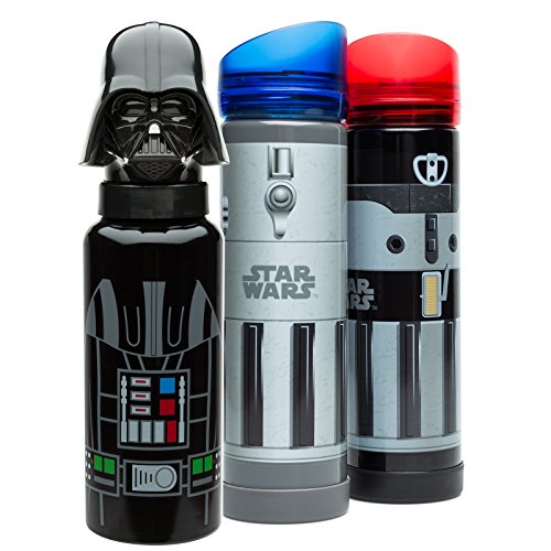 Joy Toy 80303 635 ml Darth Vader Aluminio Bebidas Botella con 3D con Tapa de Rosca