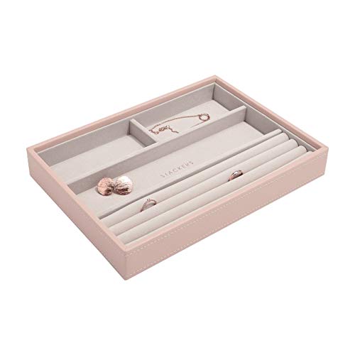 Joyero Stacker rosado para anillos y pulseras, tamaño clásico