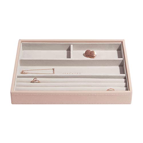 Joyero Stacker rosado para anillos y pulseras, tamaño clásico