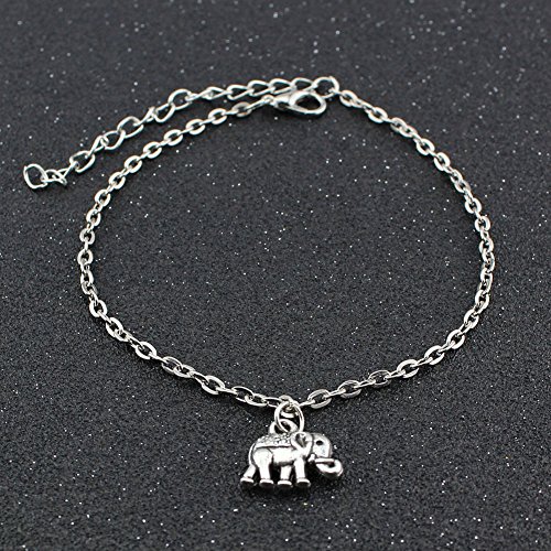 Joyfeel buy 1 Pieza Mujeres Tobillera Encanto Retro Dama Elegante Cadena con Forma de Elefante Colgante romántico día de San/Boda/Regalo de cumpleaños