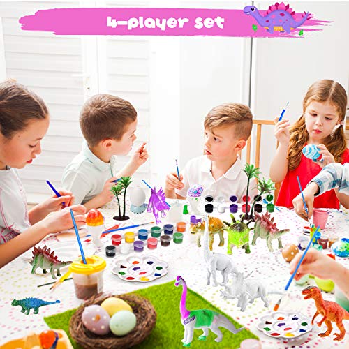Joyjoz Juego de Arte Manualidades para Niños - Juguetes de Dinosaurio 3D de 38 Piezas, Regalo de Cumpleaños y de Navidad para Niños y Niñas