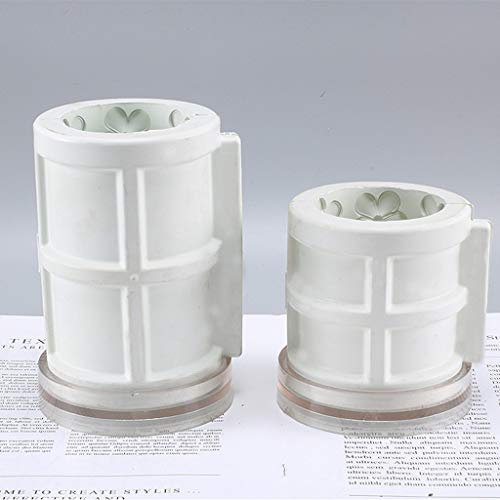 JOYKK 3D Cilíndrica Flor Plástico Vela Molde Cera Jabón Fabricación DIY Artesanía Decoración