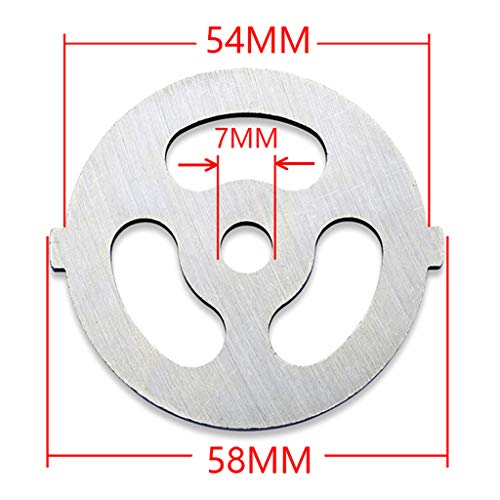 JOYKK Picadora de Carne de Acero Inoxidable, máquina para Hacer Salchichas, cortadora de Alimentos, Accesorio para Soporte, 4#