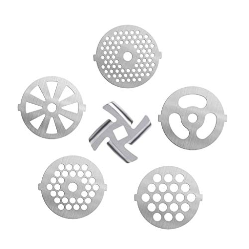 JOYKK Picadora de Carne de Acero Inoxidable, máquina para Hacer Salchichas, cortadora de Alimentos, Accesorio para Soporte, 4#
