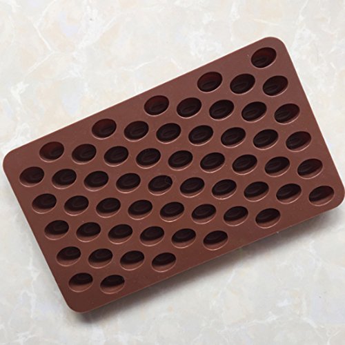 joyliveCY 55 Granos de café con Compatible Conma de Chocolate Cake Cookie DIY moldes de Silicona