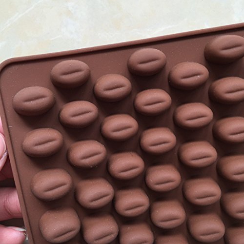 joyliveCY 55 Granos de café con Compatible Conma de Chocolate Cake Cookie DIY moldes de Silicona