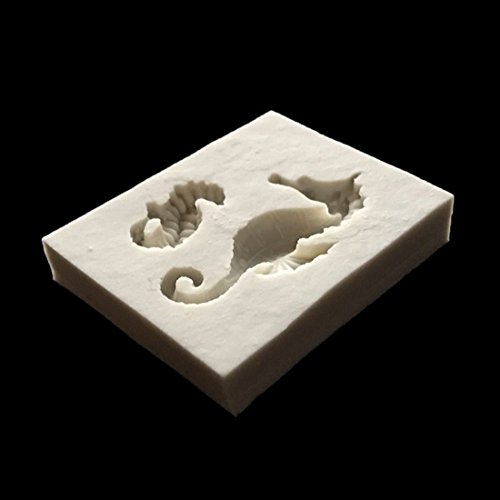 joyliveCY Caballitos de Mar Sugarcraft Caucho de silicona moldes