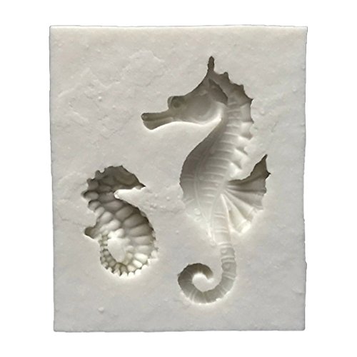 joyliveCY Caballitos de Mar Sugarcraft Caucho de silicona moldes