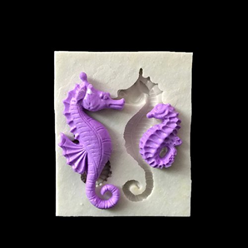 joyliveCY Caballitos de Mar Sugarcraft Caucho de silicona moldes