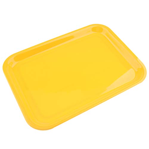 joyMerit Plato De Melamina De Plástico Bandeja De Fiesta Buffet Catering Comida Vajilla BBQ - S Amarilla
