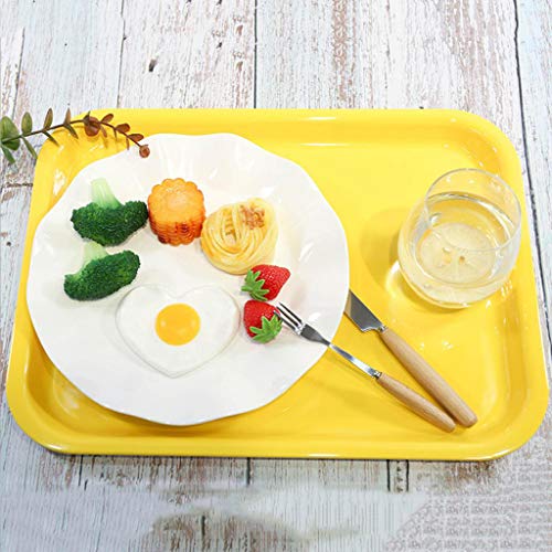 joyMerit Plato De Melamina De Plástico Bandeja De Fiesta Buffet Catering Comida Vajilla BBQ - S Amarilla