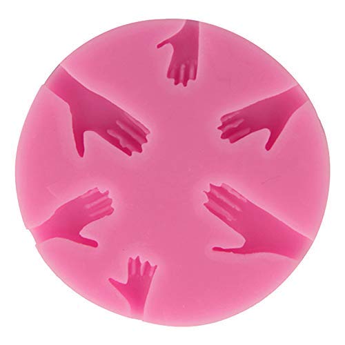 JoyRolly Fondant Silicona Funda moldes Seis Palmas Forma Chocolate Molde decoración Hornear DIY Molde Herramienta para Hecho a Mano