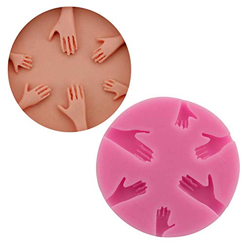 JoyRolly Fondant Silicona Funda moldes Seis Palmas Forma Chocolate Molde decoración Hornear DIY Molde Herramienta para Hecho a Mano