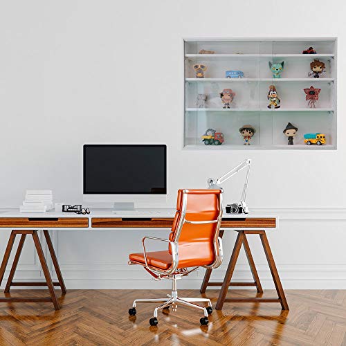 JOYSHOP s.r.l. Vitrina expositiva para coleccionismo en Pared de Almacenamiento Puertas de Cristal deslizantes, Producto Full Made in Italy, no de importación,