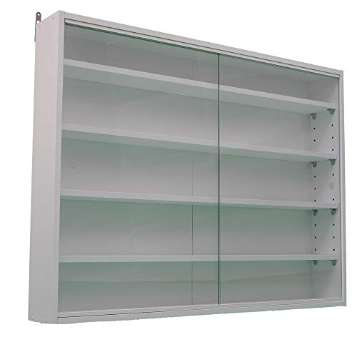 JOYSHOP s.r.l. Vitrina expositiva para coleccionismo en Pared de Almacenamiento Puertas de Cristal deslizantes, Producto Full Made in Italy, no de importación,