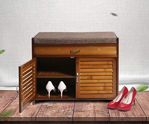 JPVGIA Madera Maciza Zapatero Zapato heces Moderna Minimalista Zapato casa Banco de sofá Puerta de Madera Maciza de heces de Almacenamiento Banco de Zapato