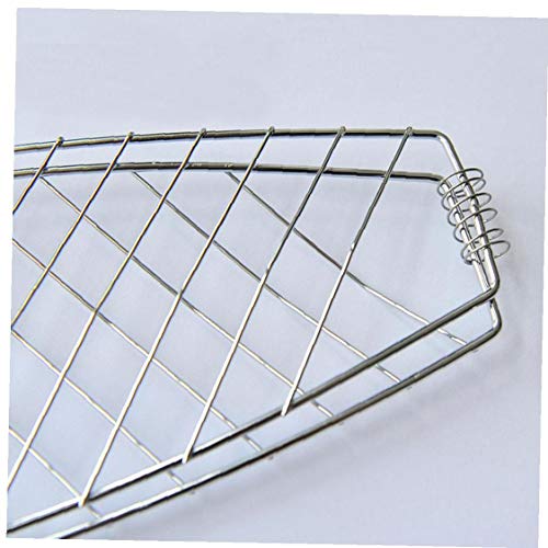 JRXyDfxn Fish Grill Cesta 56 * 4,5 cm de Largo de Acero Inoxidable Mango de Madera Barbacoa de carbón Pescado a la Parrilla Estante 1 PCS