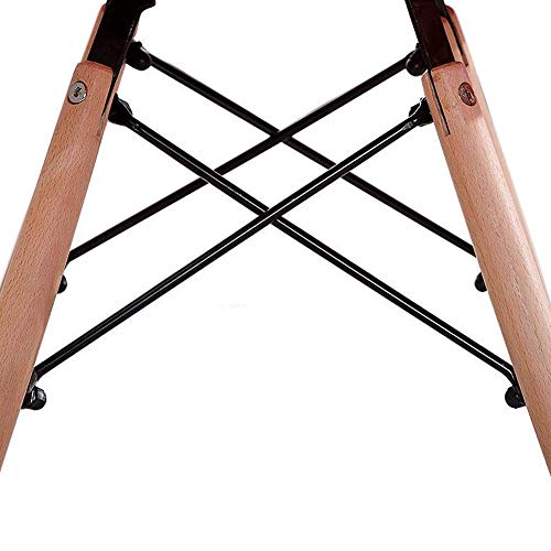 Jsmhh Sillas de Comedor Modernas - Silla de plástico - Silla de Madera Maciza for el hogar/decoración del hogar/Oficina/cafetería/Sala de reuniones/Sala de reuniones Negra 63x47x80 cm Adecuado for