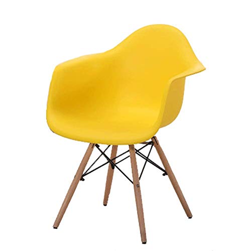 Jsmhh Sillas de Comedor Modernas - Silla de plástico - Silla de Madera Maciza for el hogar/decoración del hogar/Oficina/cafetería/Sala de reuniones/Sala de reuniones Negra 63x47x80 cm Adecuado for