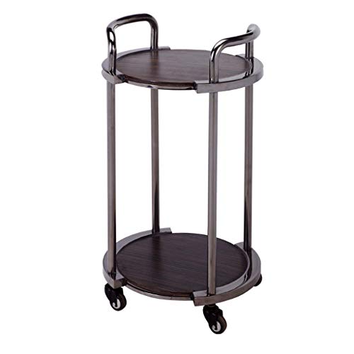 JU FU Rack - Carro Doble de Vino Té Carro de Agua Merienda Coche Pastel Coche Hotel Restaurante Entrega Carro Móvil Carro de Herramientas Carro @@ (Size : 42x42x81cm)