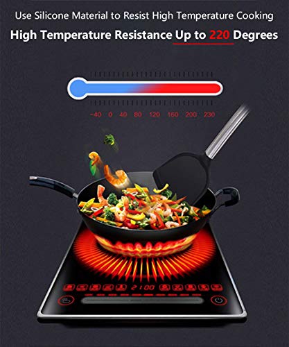 JUDT Utensilios de Cocina Silicona Herramientas de Cocina Turner Tongs Cuchara de Espátula para Utensilios de Cocina Antiadherentes Resistentes al Calor 9PCS