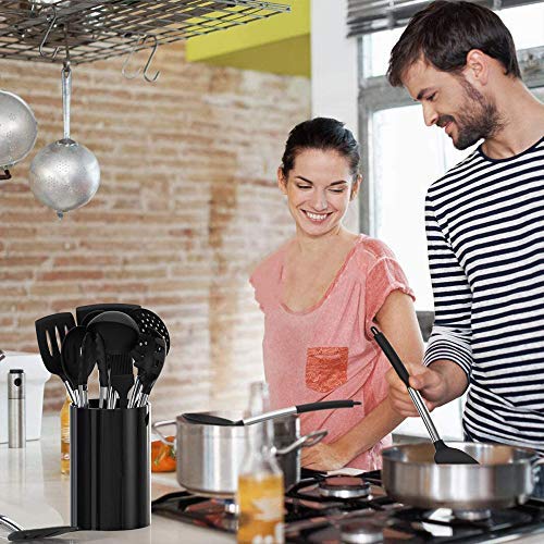 JUDT Utensilios de Cocina Silicona Herramientas de Cocina Turner Tongs Cuchara de Espátula para Utensilios de Cocina Antiadherentes Resistentes al Calor 9PCS