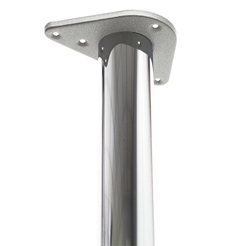 Juego 4 Patas Pies Acero Inoxidable Cromo Mesa Mueble Adjustable Regulable Altura Ø60mm 1100mm