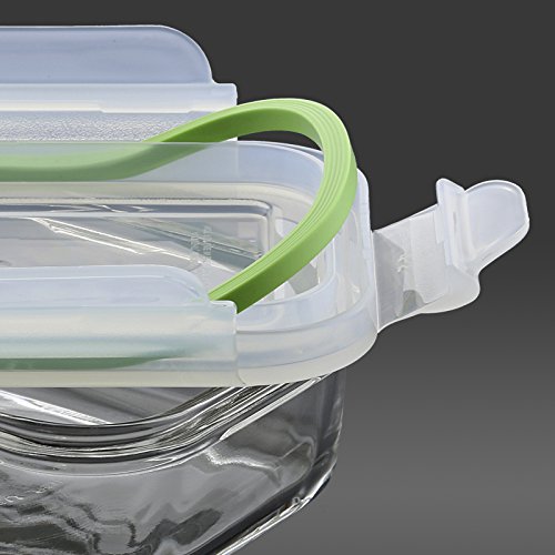 Juego de 2 Contenedores Rectangulares Glasslock 100% Herméticos en Vidrio Templado, Recambios para Bolsas Térmicas, Capacidad 715 ml