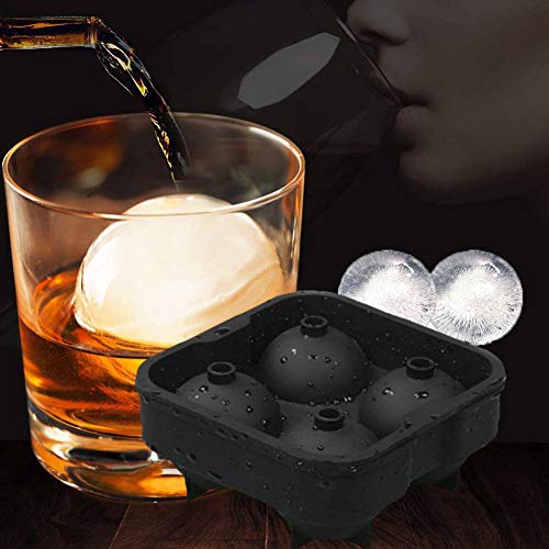 Juego de 2 Moldes de Silicona Suave de Calidad Alimentaria Fabricante de Baúl de Hielo Whiskey Grande para Mantener la Bebida Fría sin BPA,Rojo