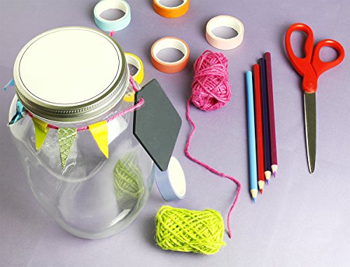 Juego de 24 rollos de cordel de yute – Cuerda de cordel natural, cuerda de yute, cuerda de cordel para manualidades, bricolaje, decoración, adornos, colores surtidos – 10 metros por rollo