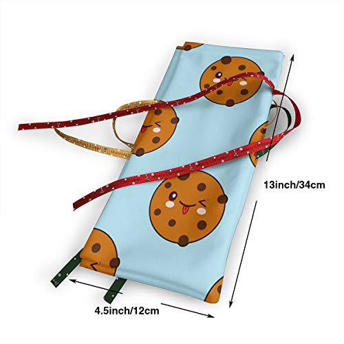 Juego de 3 bolsas de botella de vino – perfecto para regalos de vino de Navidad y otros – Ideal para decoración de fiestas de Navidad – Galletas de chocolate con chips