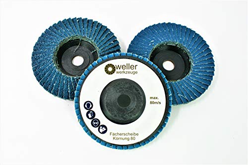 Juego de 3 discos de láminas (grano: 60/80/120, para Bosch GWS 10,8 10 8 12V 12 76)