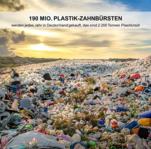 Juego de 4 cepillos de dientes de bambú con madera de bambú pura, veganos, biodegradables, 100 % libres de BPA, cerdas con carbón vegetal de bambú para una mejor limpieza