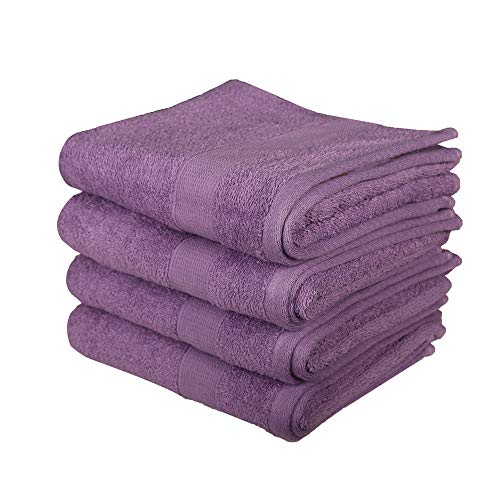 Juego de 4 toallas de baño - Paquete de toallas de mano Combo de toallas para huéspedes Algodón de secado rápido Toallas de playa Secadora de cara Uso multipropósito Apto para Face Bath Spa Gimnasio