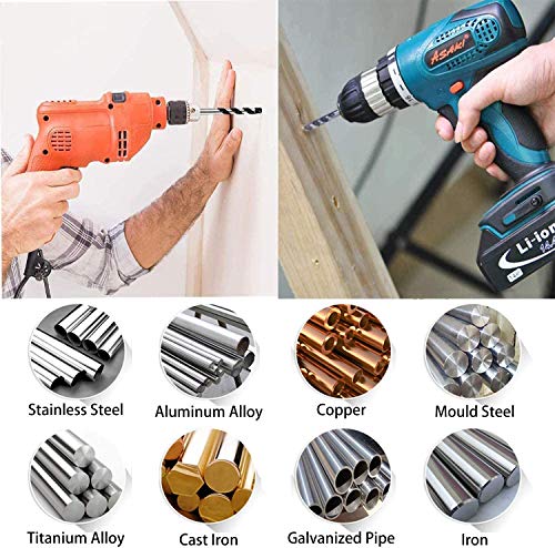 Juego de 5 brocas industriales multifuncionales, juego de ladrillos de carburo cementado, adecuado para acero inoxidable, hormigón, ladrillo vitrificado, madera, aleación de aluminio y plástico