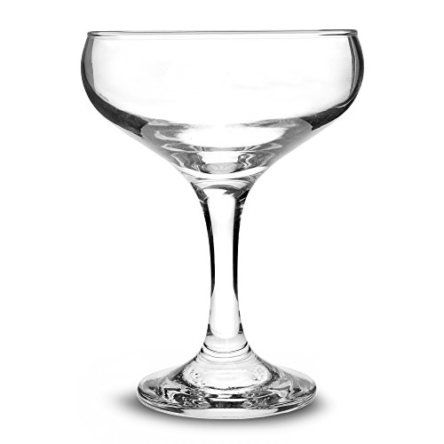 Juego de 6 copas de champán de 200 ml, elegantes, en caja de regalo 