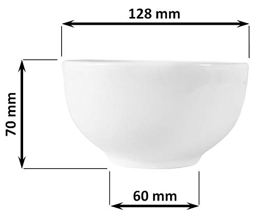 Juego de 6 cuencos pequeños para cereales de 500 ml de porcelana auténtica, también para pintar, cuencos de postre, aperitivos, sopa