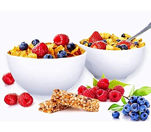 Juego de 6 cuencos pequeños para cereales de 500 ml de porcelana auténtica, también para pintar, cuencos de postre, aperitivos, sopa