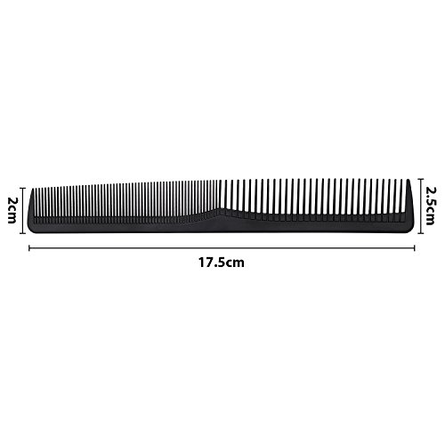 Juego de 8 peines de peluquería, de plástico, peines de bolsillo, de estilo, de 17,25 cm, irrompibles, de dientes finos, para peluquería y hotel, herramientas de cuidado del cabello