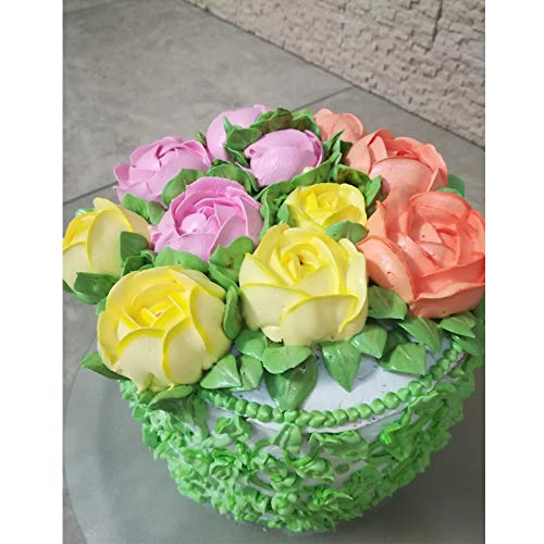 Juego de boquillas para decoración de pasteles, de acero inoxidable, incluye 5 boquillas de glaseado de hojas, 3 puntas de césped, 5 puntas de ribete de flores